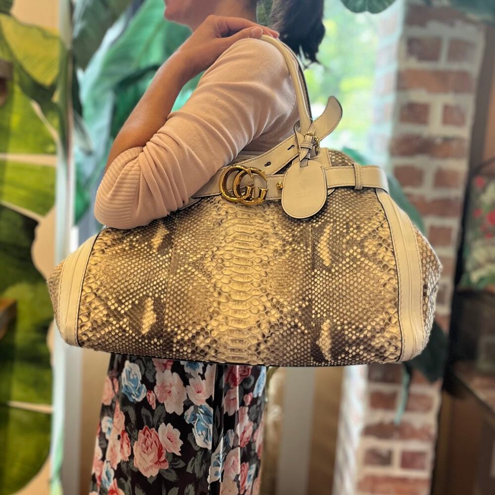 GUCCI Running Large Python GG Tote - Picture 2 of 12